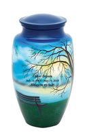 Hand Painted Lakeside Cremation Urn - IUHP115

