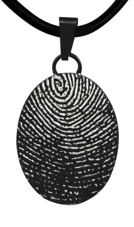 Black Infinity Fingerprint Pendant - IUINFP100