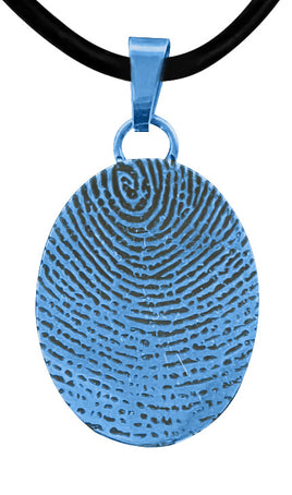 Blue Infinity Fingerprint Pendant - IUINFP101