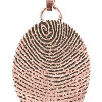 Rose Gold Infinity Fingerprint Pendant - IUINFP103