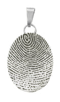 Silver Infinity Fingerprint Pendant - IUINFP104