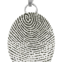 Silver Infinity Fingerprint Pendant - IUINFP104