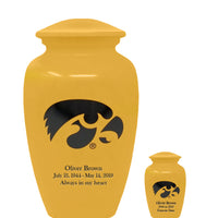 Fan Series - University of Iowa Hawkeyes Yellow Memorial Cremation Urn - IUIOWA100