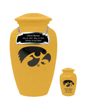 Fan Series - University of Iowa Hawkeyes Yellow Memorial Cremation Urn - IUIOWA100