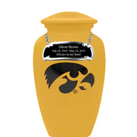 Fan Series - University of Iowa Hawkeyes Yellow Memorial Cremation Urn - IUIOWA100