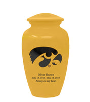 Fan Series - University of Iowa Hawkeyes Yellow Memorial Cremation Urn - IUIOWA100
