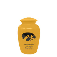 Fan Series - University of Iowa Hawkeyes Yellow Memorial Cremation Urn - IUIOWA100