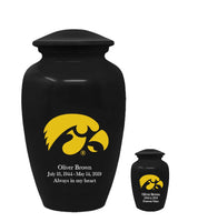 Fan Series - University of Iowa Hawkeyes Black Memorial Cremation Urn - IUIOWA101