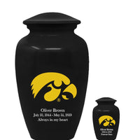 Fan Series - University of Iowa Hawkeyes Black Memorial Cremation Urn - IUIOWA101