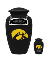 Fan Series - University of Iowa Hawkeyes Black Memorial Cremation Urn - IUIOWA101