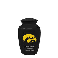 Fan Series - University of Iowa Hawkeyes Black Memorial Cremation Urn - IUIOWA101