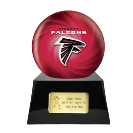 Football Trophy Urn Base with Optional Atlanta Falcons Team Sphere NFL