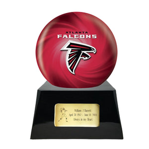 Football Trophy Urn Base with Optional Atlanta Falcons Team Sphere