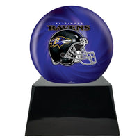 Football Trophy Urn Base with Optional Baltimore Ravens Team Sphere NFL
