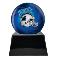Football Trophy Urn Base and Carolina Panthers Team Sphere
