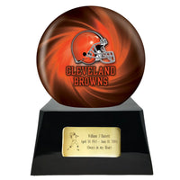 Football Trophy Urn Base with Optional Cleveland Browns Team Sphere NFL