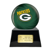 Football Trophy Urn Base with Optional Green bay Packers Team Sphere NFL