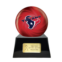 Football Trophy Urn Base with Optional Houston Texans Team Sphere NFL