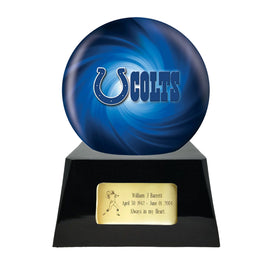 Football Trophy Urn Base with Optional Indianapolis Colts Team Sphere NFL