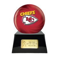 Football Trophy Urn Base with Optional Kansas City Chiefs Team Sphere