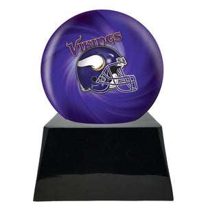 Football Trophy Urn Base with Optional Minnesota Vikings Team Sphere NFL