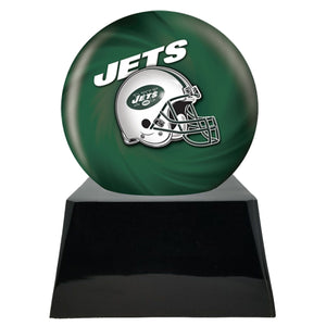 Football Trophy Urn Base with Optional New York Jets Team Sphere