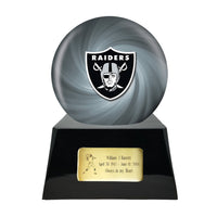 Football Trophy Urn Base with Optional Las Vegas Raiders Team Sphere
