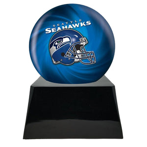 Football Trophy Urn Base with Optional Seattle Seahawks Team Sphere NFL