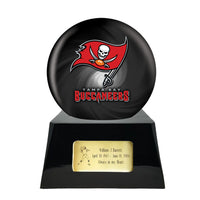 Football Trophy Urn Base with Optional Tampa Bay Buccaneers Team Sphere
