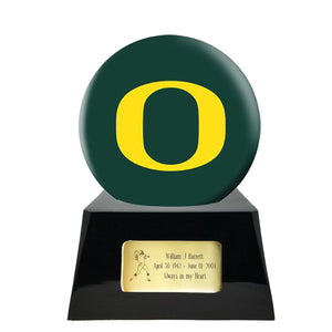 College Football Trophy Urn Base with Optional Oregon Ducks Team Sphere