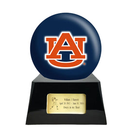 College Football Trophy Urn Base with Optional Auburn Tigers Team Sphere