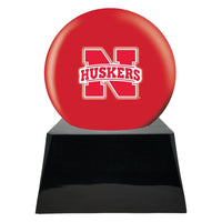 College Football Trophy Urn Base with Optional Nebraska Cornhuskers Team Sphere