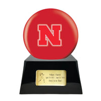 College Football Trophy Urn Base with Optional Nebraska Cornhuskers Team Sphere