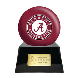 College Football Trophy Urn Base with Optional Alabama Crimson Tide Team Sphere