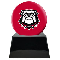 College Football Trophy Urn Base with Optional Georgia Bulldogs Team Sphere