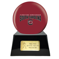 College Football Trophy Urn Base with Optional South Carolina Gamecocks Team Sphere