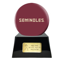 College Football Trophy Urn Base with Optional Florida State University Seminoles Team Sphere

