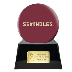 College Football Trophy Urn Base with Optional Florida State University Seminoles Team Sphere