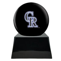 Baseball Trophy Urn Base with Optional Colorado Rockies Team Sphere