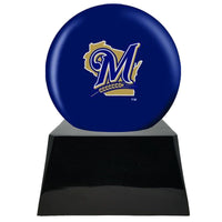 Baseball Trophy Urn Base with Optional Milwaukee Brewers Team Sphere