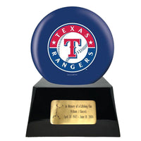 Baseball Trophy Urn Base with Optional Texas Rangers Team Sphere