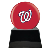 Baseball Trophy Urn Base with Optional Washington Nationals Team Sphere
