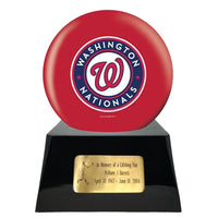 Baseball Trophy Urn Base with Optional Washington Nationals Team Sphere
