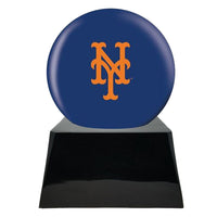 Baseball Trophy Urn Base with Optional New York Mets Team Sphere