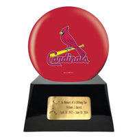 Baseball Trophy Urn Base with Optional St Louis Cardinals Team Sphere