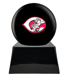Baseball Trophy Urn Base with Optional Cincinnati Reds Team Sphere