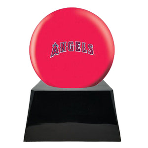 Baseball Trophy Urn Base with Optional Los Angeles Angels Team Sphere