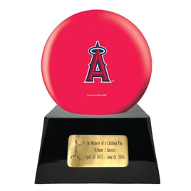 Baseball Trophy Urn Base with Optional Los Angeles Angels Team Sphere