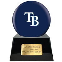 Baseball Trophy Urn Base with Optional Tampa Bay Rays Team Sphere