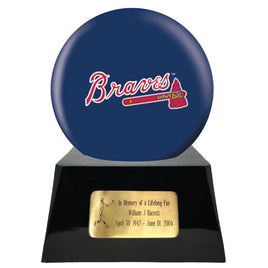 Baseball Trophy Urn Base with Optional Atlanta Braves Team Sphere